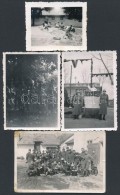 Cca 1920-1940 4 Db Katonai Fotó, 10x6.5 Cm és 6x5 Cm Közötti Méretben. - Andere & Zonder Classificatie