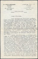 1963 Blau DezsÅ‘ Izraelben Felavatott ügyvéd Gépelt Levele Magyarországra,... - Andere & Zonder Classificatie