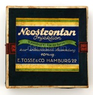 Neostrontan Régi Gyógyszeres Dobozka, Tartalommal, 10x10x2,5 Cm - Publicidad