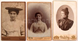 Cca 1900 Hölgyek, Keményhátú Portréfotók KülönbözÅ‘... - Autres & Non Classés