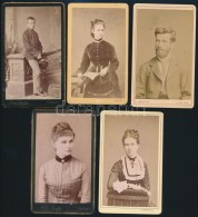 Cca 1883-1900 Keményhátú MÅ±termi Portréfotók Pozsonyi MÅ±termekbÅ‘l, 5 Db, 11x7... - Autres & Non Classés