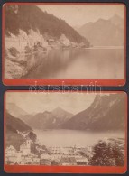 Cca 1920 4 Db. Kabinetfotó Austriáról (Waidbruck, Ebensee, Gmunden Vom Grünberg,... - Autres & Non Classés