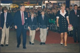 1996 Diana HercegnÅ‘ és Gyermekei Teniszversenyre érkeznek, Sajtófotó,... - Autres & Non Classés