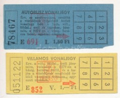 Cca 1980 Régi, Fel Nem Használt BKV Vonaljegyek: Autóbusz Vonaljegy 1,50Ft, Villamos Vonaljegy... - Non Classés