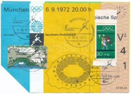 1972 BelépÅ‘ A Müncheni Olimpiára. Alkalmi Bélyegzésekkel / Ticket For The... - Non Classés