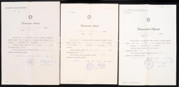 1959-1968 A Budapesti Postaigazgatóság 3 Db Kinevezési Okirata Posta EllenÅ‘r/fÅ‘ellenÅ‘ri... - Non Classés