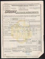 Cca 1945 Gazdák Biztosító Szövetkezete Biztosítási Kötvények - Non Classés