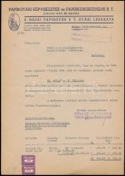 1944 2 Db Számla: Hartmann Testvérek Nyomdafestékgyára, Hazai Papírgyár... - Non Classés