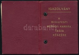 1944 A Budapesti Mérnöki Kamara Fényképes Tagsági Igazolványa - Non Classés