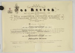 1942 Filozófiai Doktori Diploma. SzekfÅ± Gyula Aláírásával - Non Classés