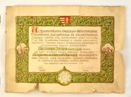 1936 Cipészmesteri Oklevél, Ipartestületek Országos Szövetsége, Szakadozott,... - Non Classés