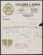 1922 Bp., Fleischner és Kemény Selyemáru Nagykereskedés Díszes Fejléces... - Non Classés