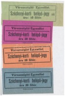 Cca 1920-1940 A VárosszépítÅ‘ Egyesület Széchenyi-kerti BelépÅ‘jegye, 4 Db - Non Classés