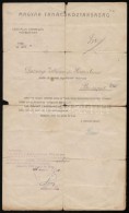 1919 Posta és Távirda  üzemi Hivatalnoki Kinevezés, 1919. április 9.,... - Non Classés
