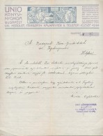 1918 Bp., Unio Könyvnyomda Fejléces Levélpapírjára írt Levél - Non Classés