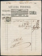 1865 Nagyvárad Zöldfa Szálloda Fejléces Számla / Etched Hotel Invoice - Non Classés