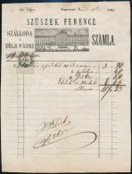 1865 Nagyvárad Zöldfa Szálloda Fejléces Számla / Etched Hotel Invoice - Sin Clasificación