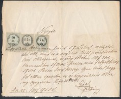 1863 Révfalu, Nyugta Felvett összegrÅ‘l 50kr+6kr+7kr Okmánybélyeggel - Non Classés