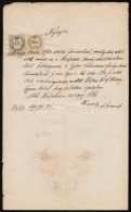 1862 Révfalu, Nyugta Felvett PénzrÅ‘l 25kr + 1fl Okmánybélyeggel - Non Classés