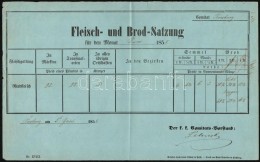 1858 Pressburg(Pozsony), Hús- és Kenyérárszabás - Sin Clasificación