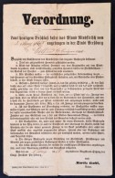 1858 Pozsony(Pressburg), Kenyér- és Húsáru Hirdetmény - Sin Clasificación