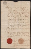 1750-1790 Három Okmány Benyomott Szignettákkal /  3 Documents, With Imprinted Signettas - Non Classés