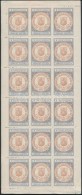 ** 1922 Zalaegerszeg 1 Aranykorona 18-as Teljes ív (72.000) / Complete Sheet Of 18 - Non Classés