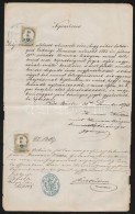 Cca 1873 2 Okmány Pénzügyi Illetékbélyegekkel / With Fiscal Stamps - Non Classés