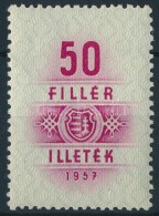 ** 1957 Illetékbélyeg 50f Kossuth Címerrel, Ritka! (350.000) / Fiscal Stamp With The Old Coat... - Sin Clasificación