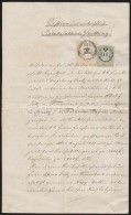 1858 Okmány 14Fl + 1Fl Okmánybélyeggel / Document Stamps - Non Classés