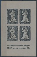1937 Magyar Nemzeti Nyomtatványkiállítás Vágott Levélzáró... - Sin Clasificación