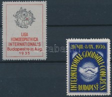 1935-1936 Nemzetközi Homeopátiai Kongresszus 2 Klf Levélzáró - Non Classés