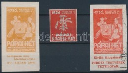 1936 Pápai Ünnepi Hét 3 Db Klf Levélzáró, Közte 2 Db Szelvényes - Sin Clasificación