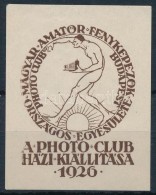 1926 A Photo Club Házi Kiállítása Vágott Levélzáró - Non Classés