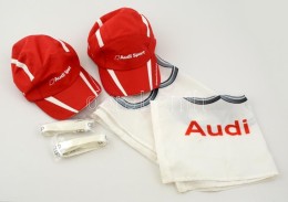 Audi Sport Szurkolói Tárgyak Tétel: 2 Db Baseball Sapka, 2 Db Nyakpánt, 2 Db... - Autres & Non Classés