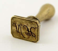 'N. H.' Monogramos KisméretÅ± Réz Pecsétnyomó, 1×1,5×3 Cm - Autres & Non Classés