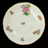 Herendi Eton Mintás Porcelán Alj, Kézzel Festett, Jelzett, Hibátlan, D: 13.5 Cm. - Autres & Non Classés