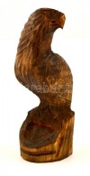 Faragott Fa Sólyom Szobor Karddal. / Carved Wood Eagle Statue 26 Cm - Andere & Zonder Classificatie