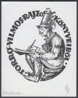 1939 Petry Béla (1902-1996): Ex Libris Toró Vilmos. Linómetszet,. Jelzett. 10x9 Cm - Autres & Non Classés