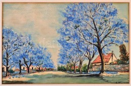 M'Laren Jelzéssel: Virágzó Fasor. Akvarell, Papír, 17×26 Cm - Autres & Non Classés