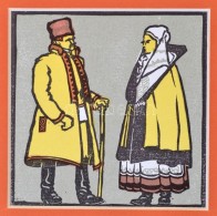 Kós Károly (1883-1977): Illusztráció. Színes Linómetszet, Papír,... - Autres & Non Classés