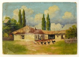 Horváth Jelzéssel: Barofiudvar. Olaj, Karton, Sérült, 24×35 Cm - Autres & Non Classés