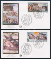 1994 Sixtus-kápolna Freskói Sor 4 Db FDC-n Mi 1107-1114 - Andere & Zonder Classificatie