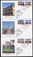 1993 Építészeti MÅ±emlékek Sor 5 Db FDC-n Mi 1080-1089 - Andere & Zonder Classificatie