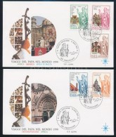 1991 II. János Pál Pápa Utazásai Sor 2 Db FDC-n Mi 1046-1050 - Autres & Non Classés