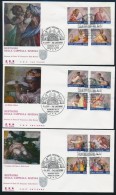 1991 Sixtus-kápolna Freskói Sor 3 Db FDC-n Mi 1023-1034 - Autres & Non Classés