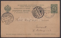 Orosz Posta Levant / Russian Post In Levant 1900 Válaszos Díjjegyes LevelezÅ‘lap... - Autres & Non Classés