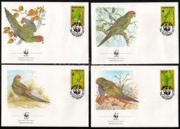 1987 WWF: Papagáj Sor Mi 421-424 4 Db FDC-n - Autres & Non Classés