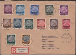 ** Generalgouvernement 1939 Mi 1-13 Postatiszta + Ugyanaz Ajánlott Levélen - Autres & Non Classés