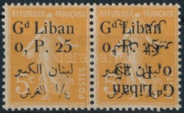 ** 1924 Mi 27 Pár Az Egyik Bélyegen KettÅ‘s Felülnyomás, Az Egyik Fordított - Andere & Zonder Classificatie